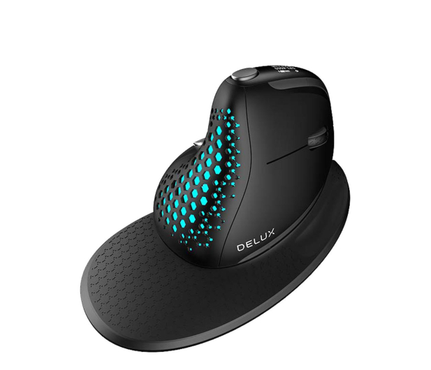 Delux Mysz Pionowa M618XSD BT+2.4G RGB M618XSD (Black) - 744192 - zdjęcie
